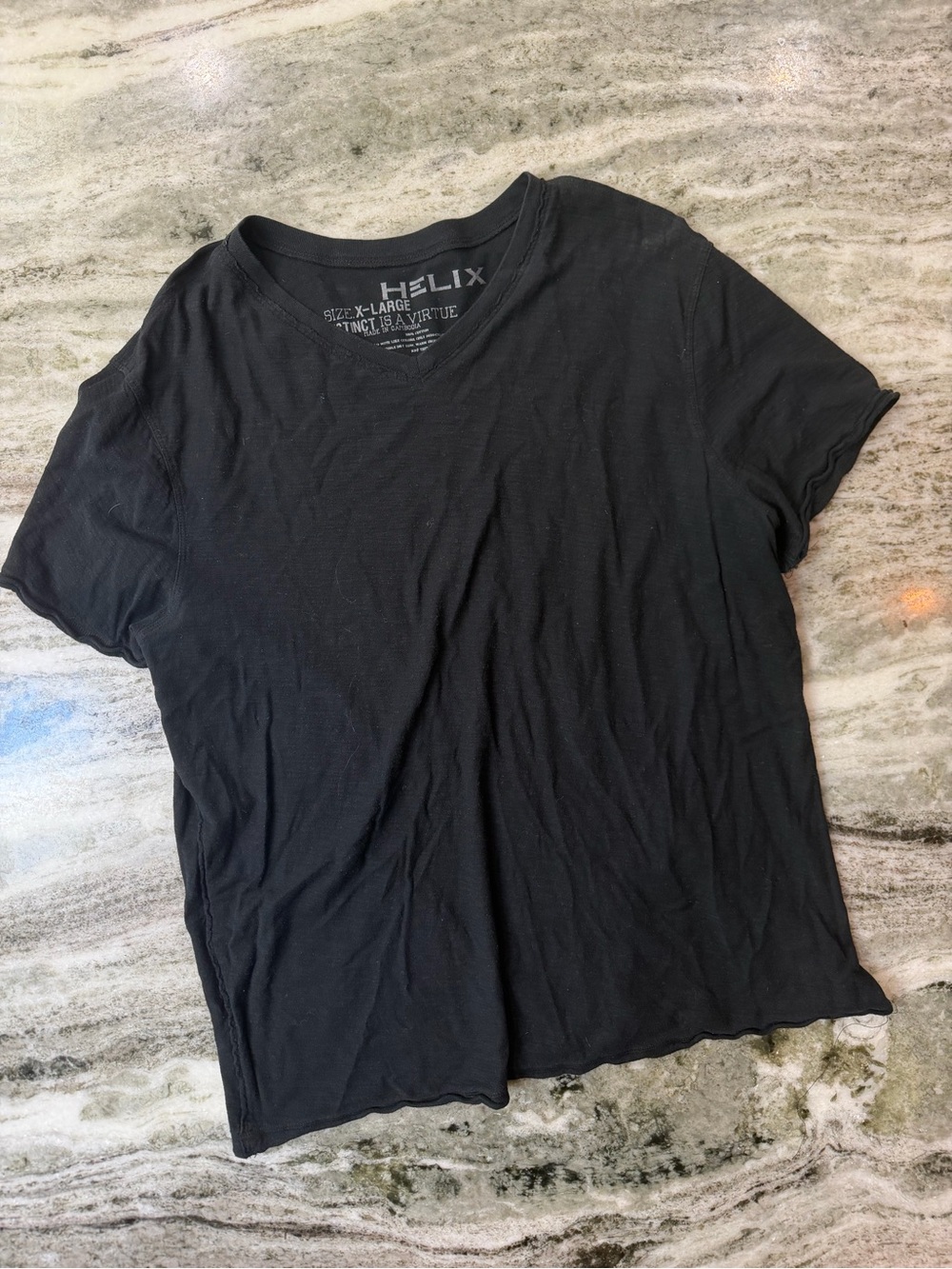 Helix Men's Black V-Neck Short Sleeve Tee